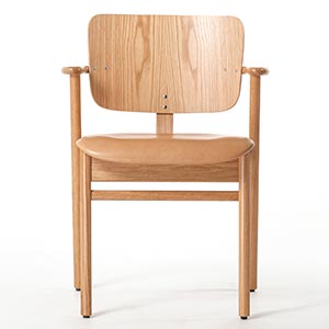 Domus chair オーク 革張り ルクソール ベージュ 0200