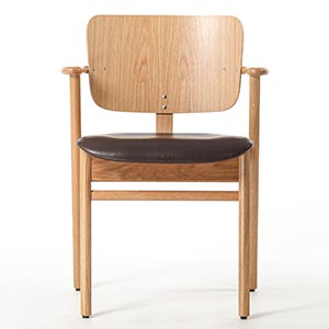 Domus chair オーク 革張り ルクソール グレー 0341