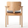 Domus chair オーク 革張り ルクソール グレー 0341