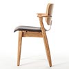 Domus chair オーク 革張り ルクソール グレー 0341