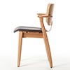 Domus chair オーク 革張り ルクソール グレー 0343