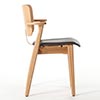 Domus chair オーク 革張り ルクソール グレー 0343