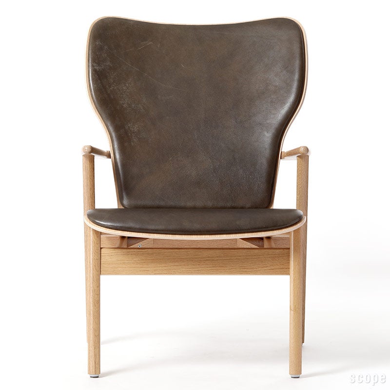 Domus Lounge Chair オーク革張り ルクソール グレー 0038