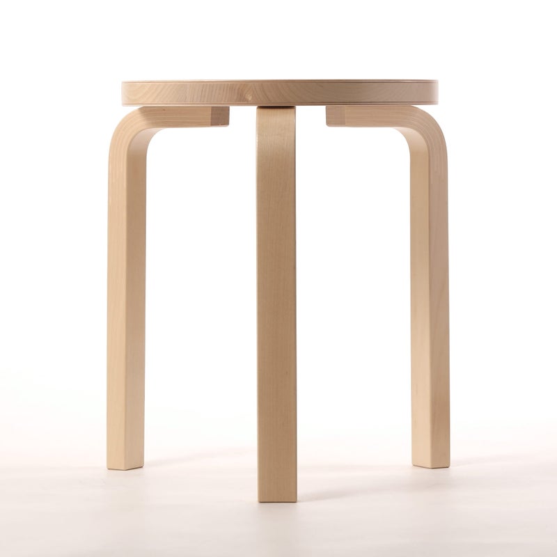 木製　本革　スツール　60×68 オットマン　クラスティーナ Stool 60 (スツール60) | ナチュラル ラッカー | Artek (アルテック)