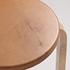 Stool 60 3本脚 革張り ルクソール ベージュ 0034