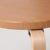 Stool 60 3本脚 革張り ルクソール ベージュ 0103
