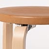 Stool 60 3本脚 革張り ルクソール ベージュ 0118