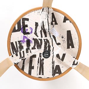 Stool 60 3本脚 革張り ルクソール ベージュ 0034