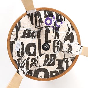 Stool 60 3本脚 革張り ルクソール ベージュ 0059