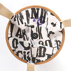 Stool 60 3本脚 革張り ルクソール ベージュ 0091