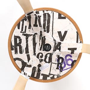 Stool 60 3本脚 革張り ルクソール ベージュ 0096