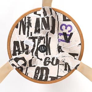 Stool 60 3本脚 革張り ルクソール ベージュ 0113