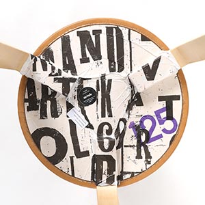 Stool 60 3本脚 革張り ルクソール ベージュ 0125