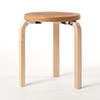 Stool 60 3本脚 革張り ルクソール ベージュ 0034