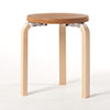 Stool 60 3本脚 革張り ルクソール ベージュ 0059