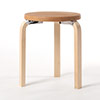 Stool 60 3本脚 革張り ルクソール ベージュ 0091