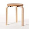 Stool 60 3本脚 革張り ルクソール ベージュ 0092