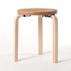 Stool 60 3本脚 革張り ルクソール ベージュ 0096