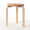 Stool 60 3本脚 革張り ルクソール ベージュ 0125