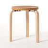Stool 60 3本脚 革張り ルクソール ベージュ 0034