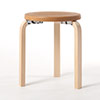 Stool 60 3本脚 革張り ルクソール ベージュ 0092