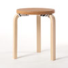 Stool 60 3本脚 革張り ルクソール ベージュ 0098
