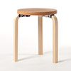 Stool 60 3本脚 革張り ルクソール ベージュ 0103