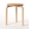 Stool 60 3本脚 革張り ルクソール ベージュ 0125