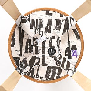 Stool E60 4本脚 革張り ルクソール ベージュ 0004