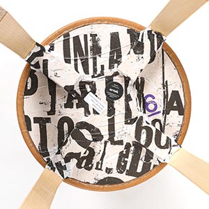 Stool E60 4本脚 革張り ルクソール ベージュ 0006