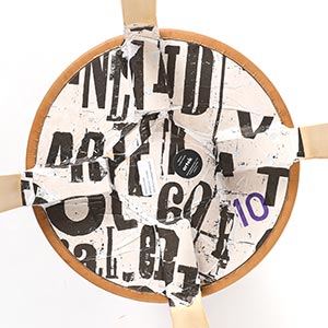 Stool E60 4本脚 革張り ルクソール ベージュ 0010