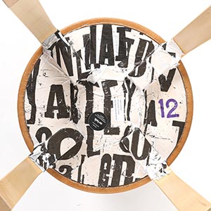 Stool E60 4本脚 革張り ルクソール ベージュ 0012