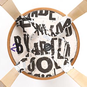 Stool E60 4本脚 革張り ルクソール ベージュ 0020