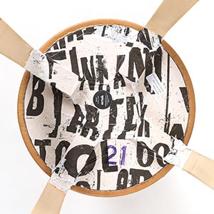 Stool E60 4本脚 革張り ルクソール ベージュ 0021