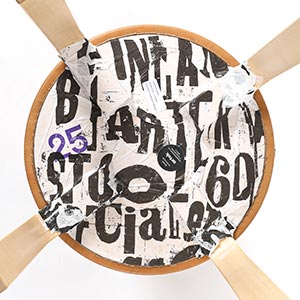 Stool E60 4本脚 革張り ルクソール ベージュ 0025