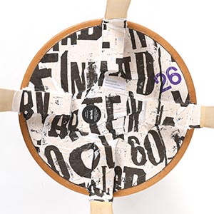 Stool E60 4本脚 革張り ルクソール ベージュ 0026