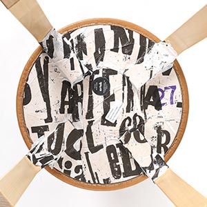 Stool E60 4本脚 革張り ルクソール ベージュ 0027