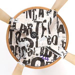 Stool E60 4本脚 革張り ルクソール ベージュ 0034