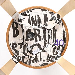 Stool E60 4本脚 革張り ルクソール ベージュ 0040