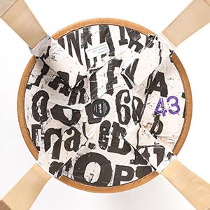 Stool E60 4本脚 革張り ルクソール ベージュ 0043