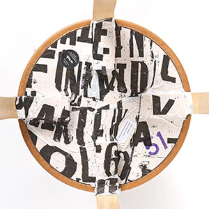 Stool E60 4本脚 革張り ルクソール ベージュ 0051