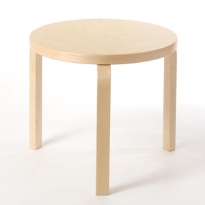 90D Table 円形 48cm ナチュラル ラッカー 0060