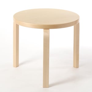 90D Table 円形 48cm ナチュラル ラッカー 0065