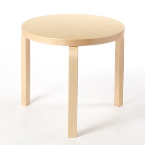 90D Table 円形 48cm ナチュラル ラッカー 0080