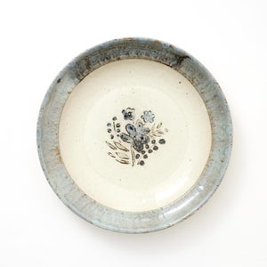 伊賀石本 花絵皿 七寸半 野の束 0494