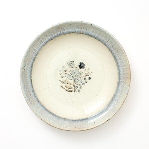 伊賀石本 花絵皿 七寸半 野の束 0506