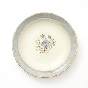 伊賀石本 花絵皿 七寸半 野の束 0508
