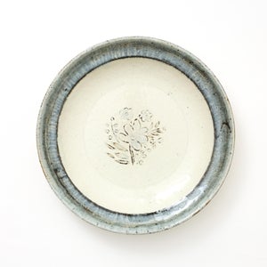 伊賀石本 花絵皿 七寸半 野の束 0517