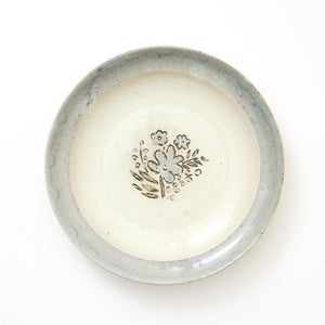 伊賀石本 花絵皿 七寸半 野の束 0519