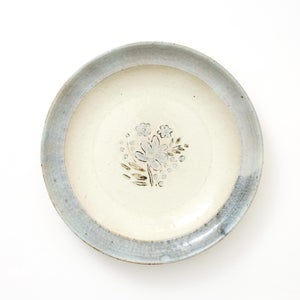 伊賀石本 花絵皿 七寸半 野の束 0521